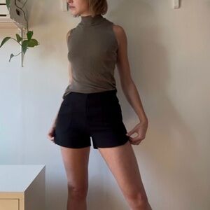 Pinkyotto Black High Waist Women's Shorts ( fits XS-S)